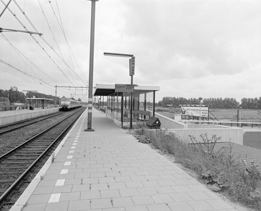 884199 Gezicht op de perrons van het N.S.-station Utrecht Lunetten (Furkaplateau) te Utrecht.